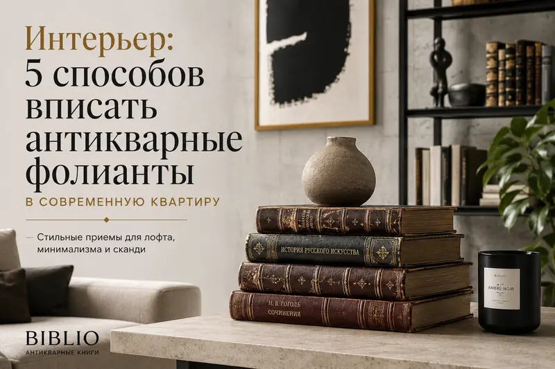 Интерьер: 5 способов вписать антикварные фолианты в современную квартиру