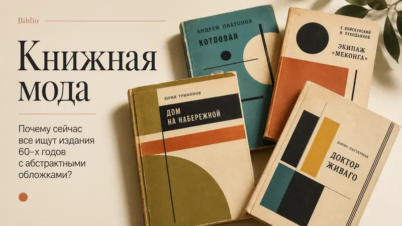 Книжная мода: Почему сейчас все ищут издания 60-х годов с абстрактными обложками?